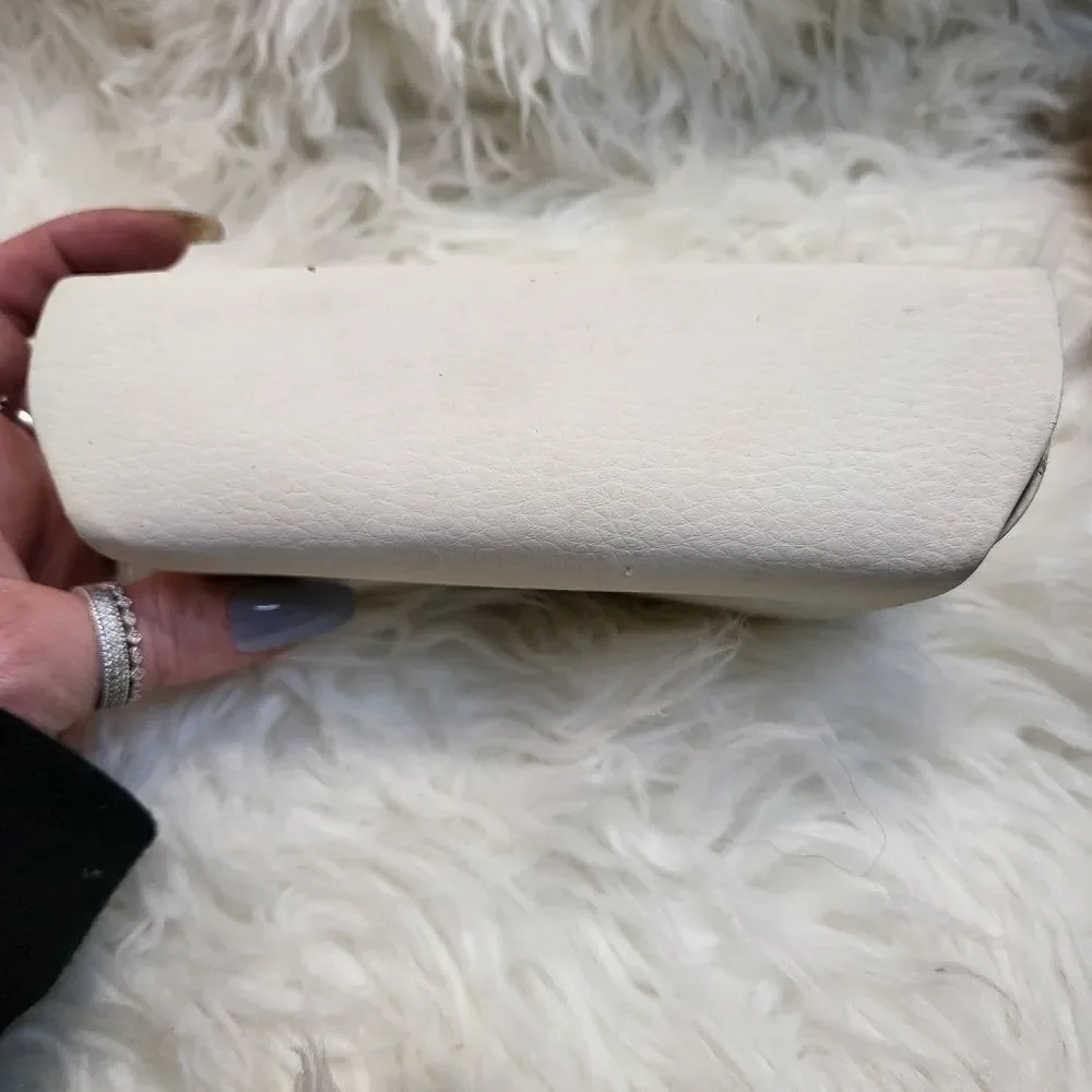 Michael Kors White Silver Eyeglass Sunglasses Case Large